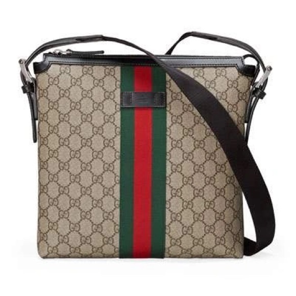 Gucci GG Supreme Small Zip-Top Crossbody Bag - Picture 1 of 5